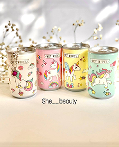 دستمال مرطوب فانتزی قوطی یونیکورن