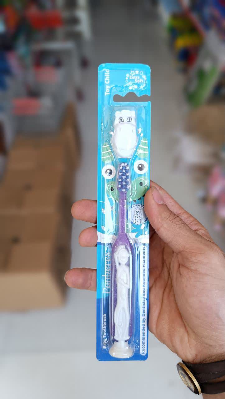 مسواک کودک پنبه ریز خیلی نرم رنگ