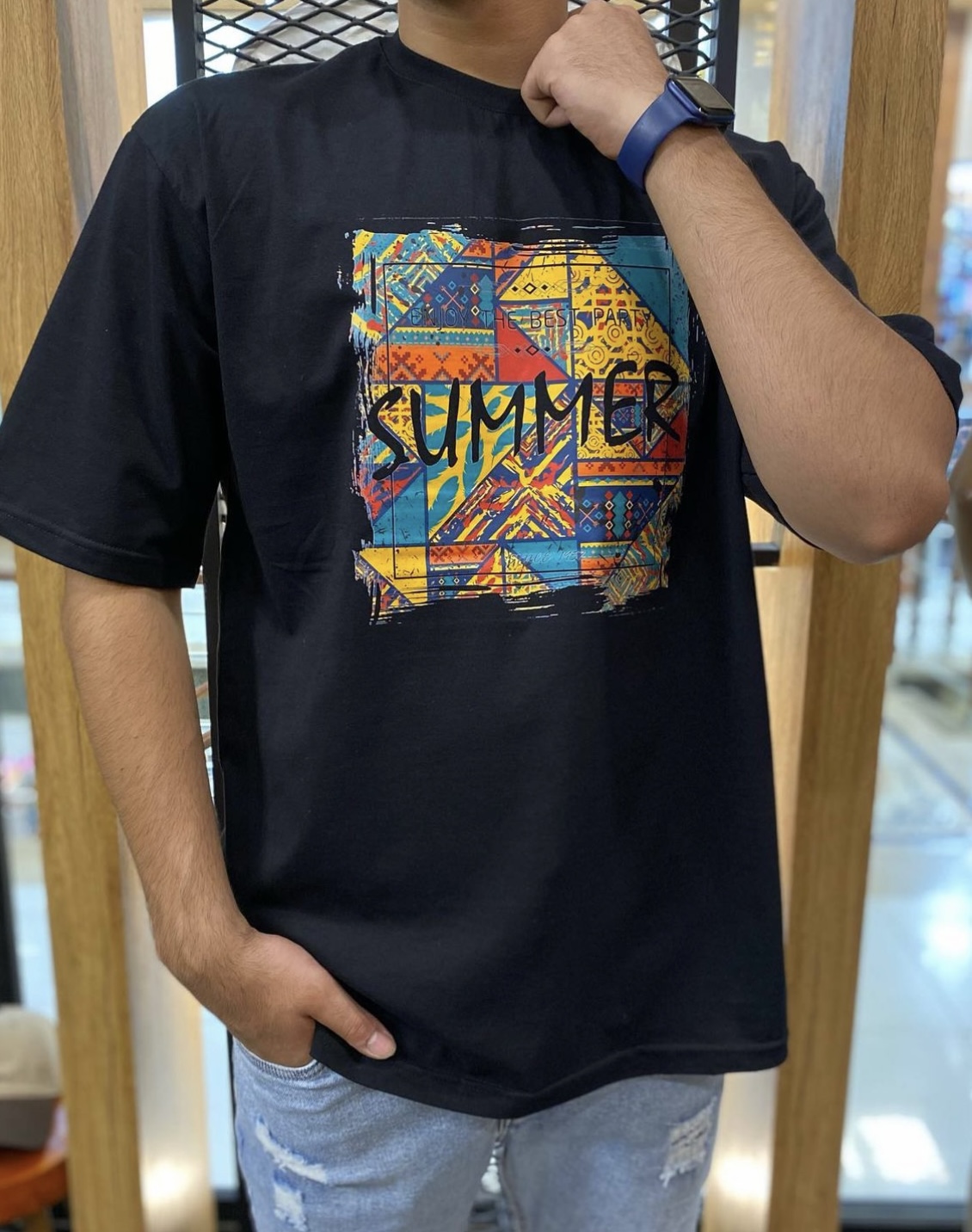 تیشرت یقه گرد پنبه براش برند برسلو