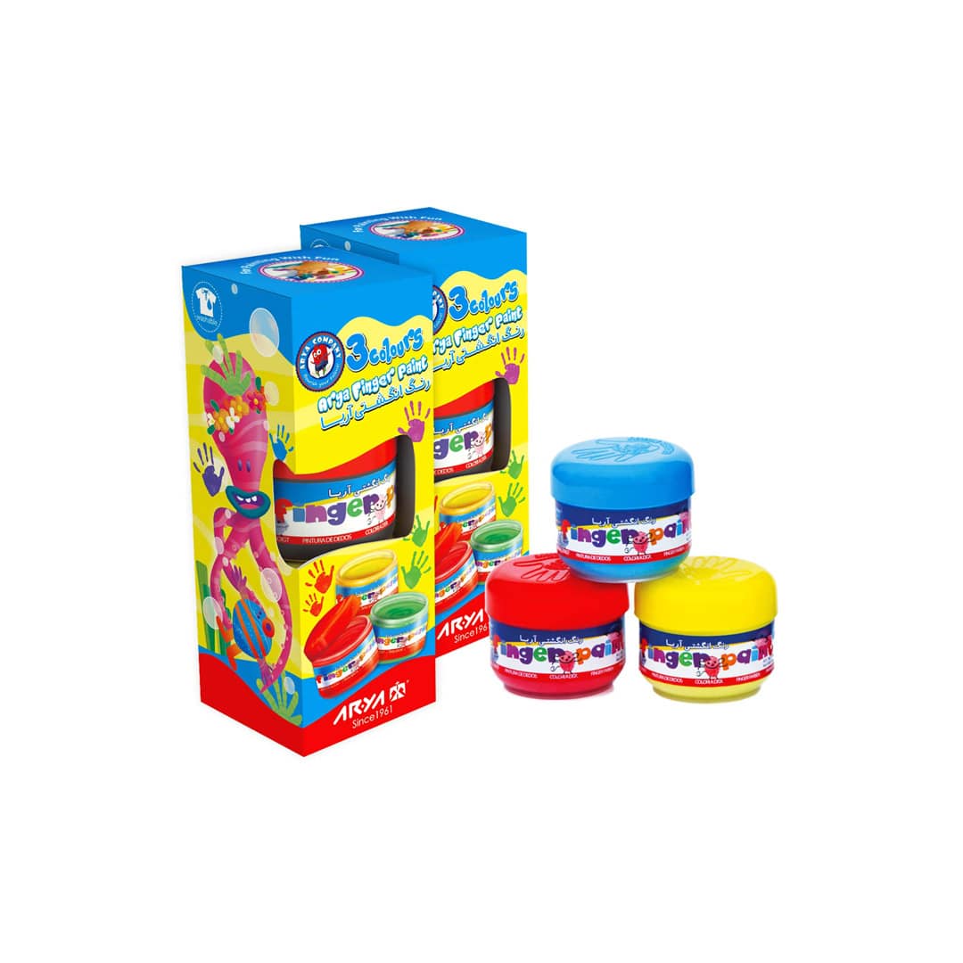 رنگ انگشتی 3رنگ آریا