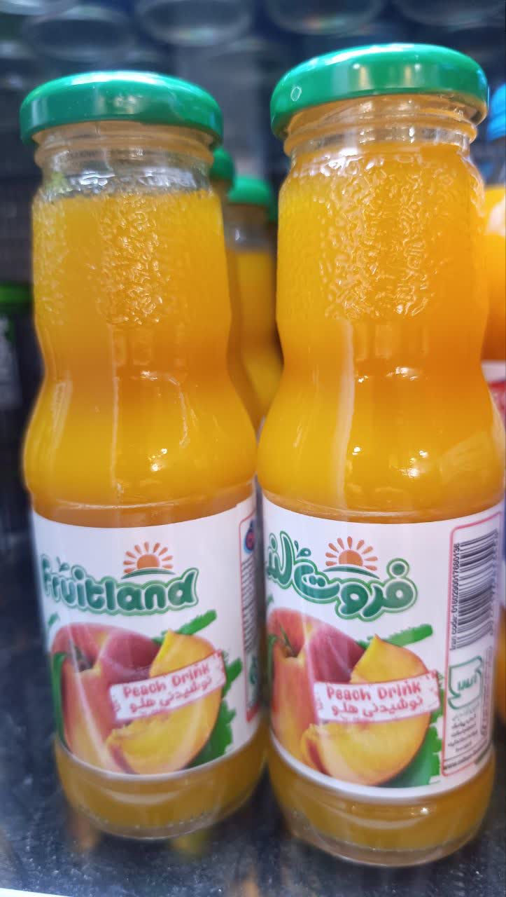 نوشیدنی هلو فروت لند میهن کوچک شیشه ای