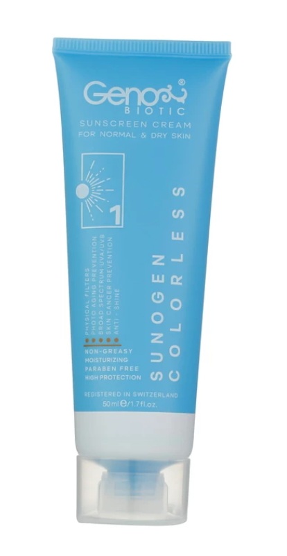 کرم ضد آفتاب مناسب پوست خشک ژنوبایوتیک مدل 02 حجم 50 میلی لیتر