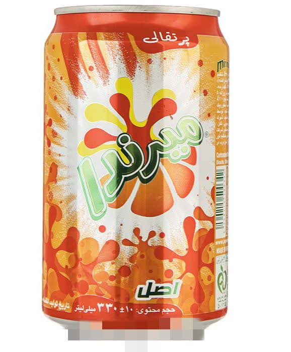 نوشابه قوطی پرتقالی میراندا کوچک