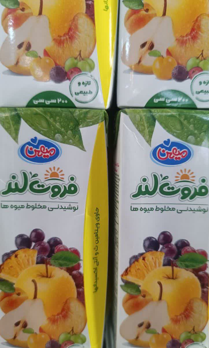 آبمیوه مخلوط میوه ها فروت لند میهن کوچک