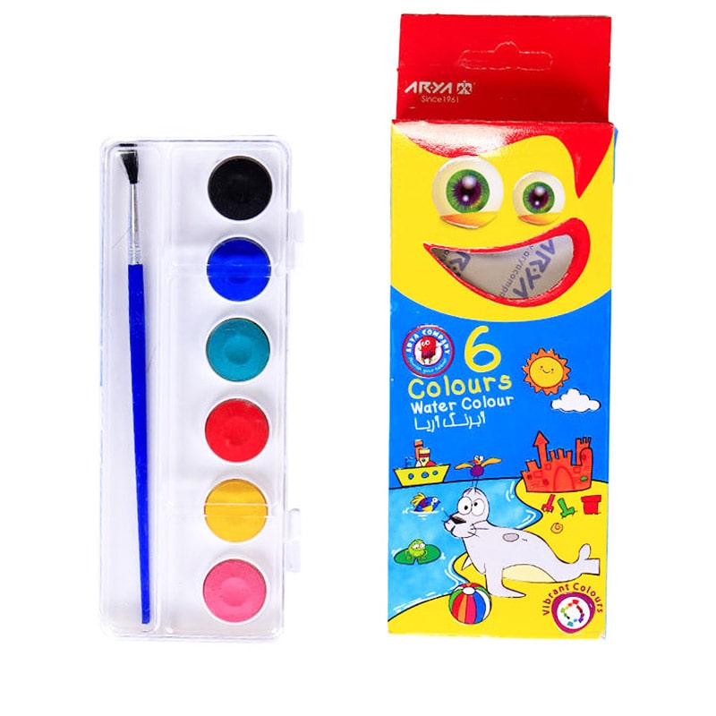 آبرنگ 6 رنگ آریا