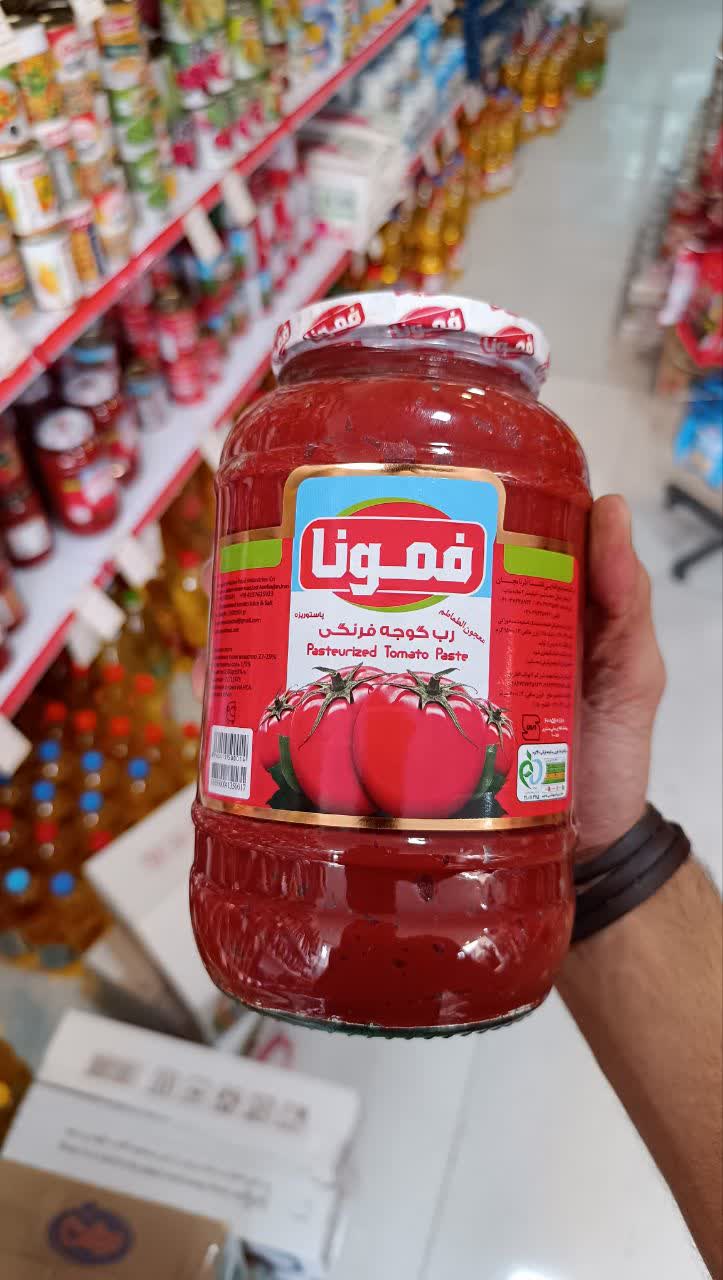 رب گوجه فرنگی فمونا شیشه ای