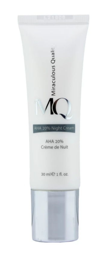 کرم لایه بردار ام کیو مدل AHA 20% NIGHT CREAM حجم 30 میلی لیتر