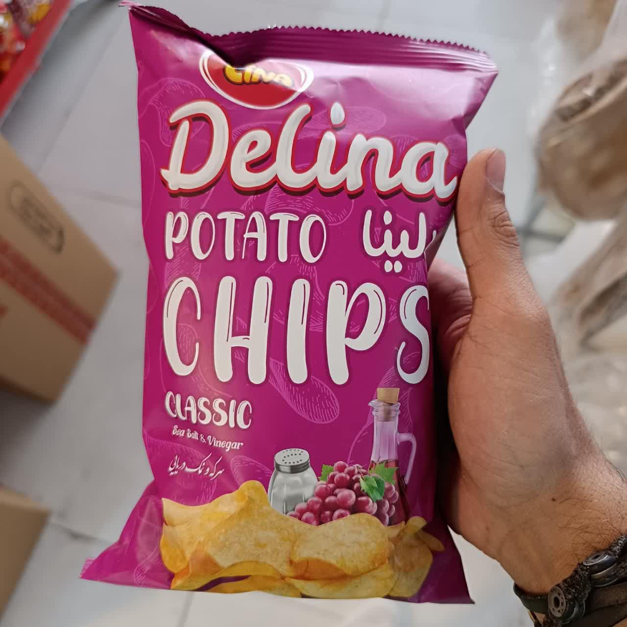 چیپس سرکه نمکی لینا