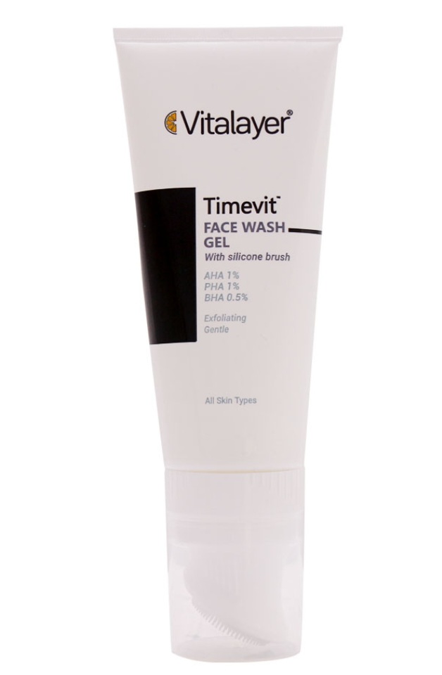 ژل شستشوی صورت تایم ویت ویتالیر با براش سیلیکونی مناسب انواع پوست 200 میلی لیتر