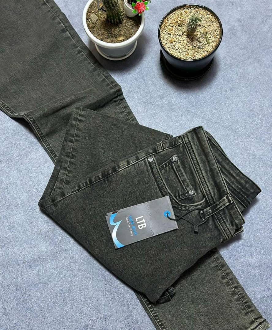 شلوار لی راسته مردانه پارچه ترک