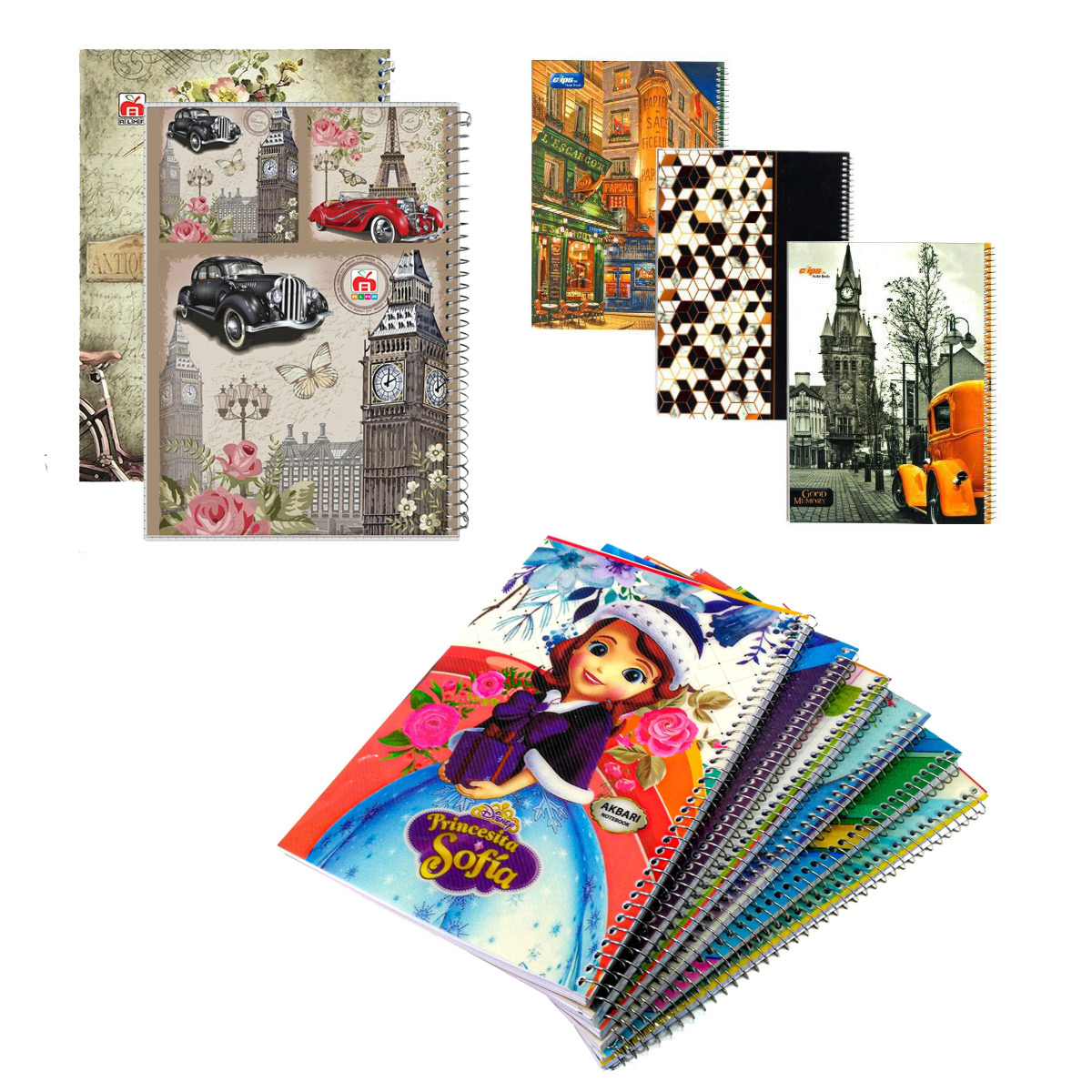 دفتر 80 برگ طلقی فنری