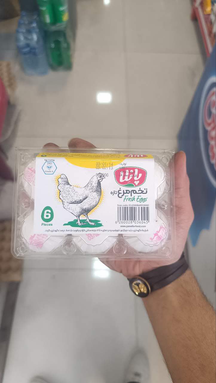 تخم مرغ 6 عددی پانلا
