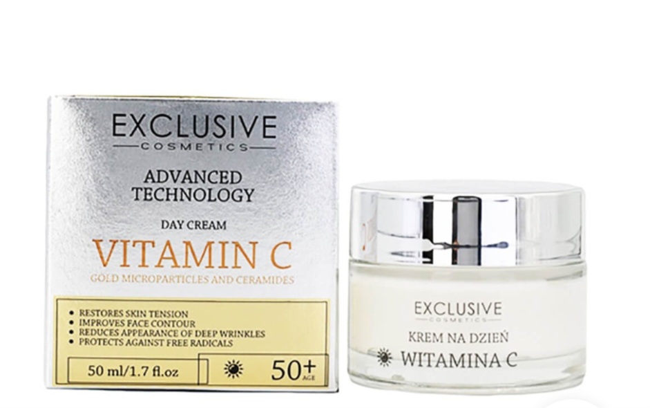 کرم روشن کننده و آبرسان روز ویتامین C حاوی طلا اکسکلوسیو Exclusive