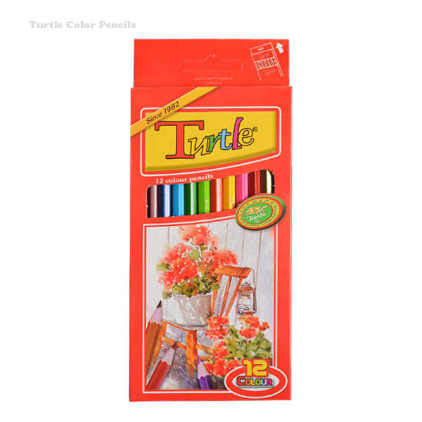 مدادرنگی ۱۲ رنگ جعبه مقوایی لاک پشت