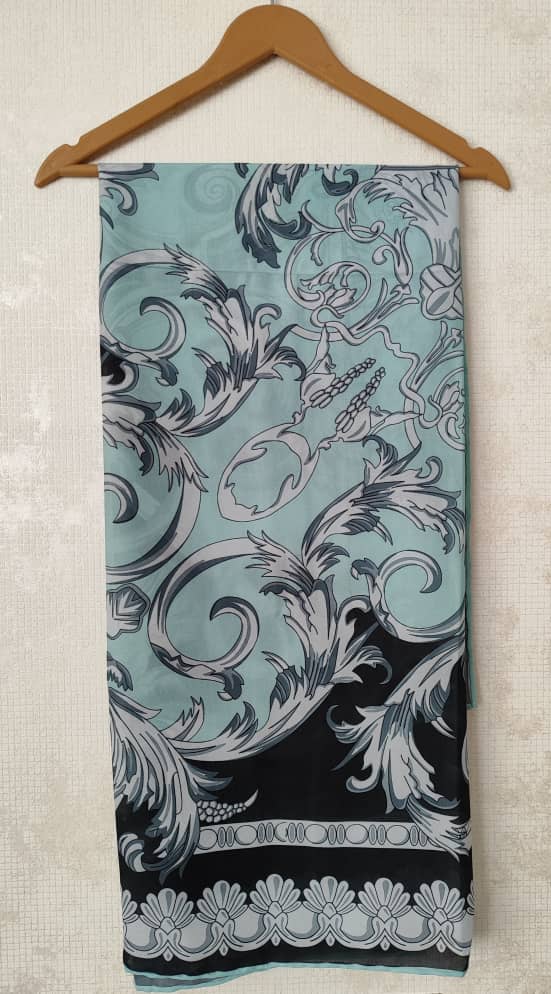 روسری عرض 140 نخی لبه دست دوز