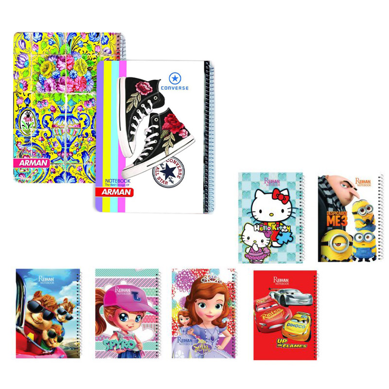 دفتر 100 برگ فنری طلقی