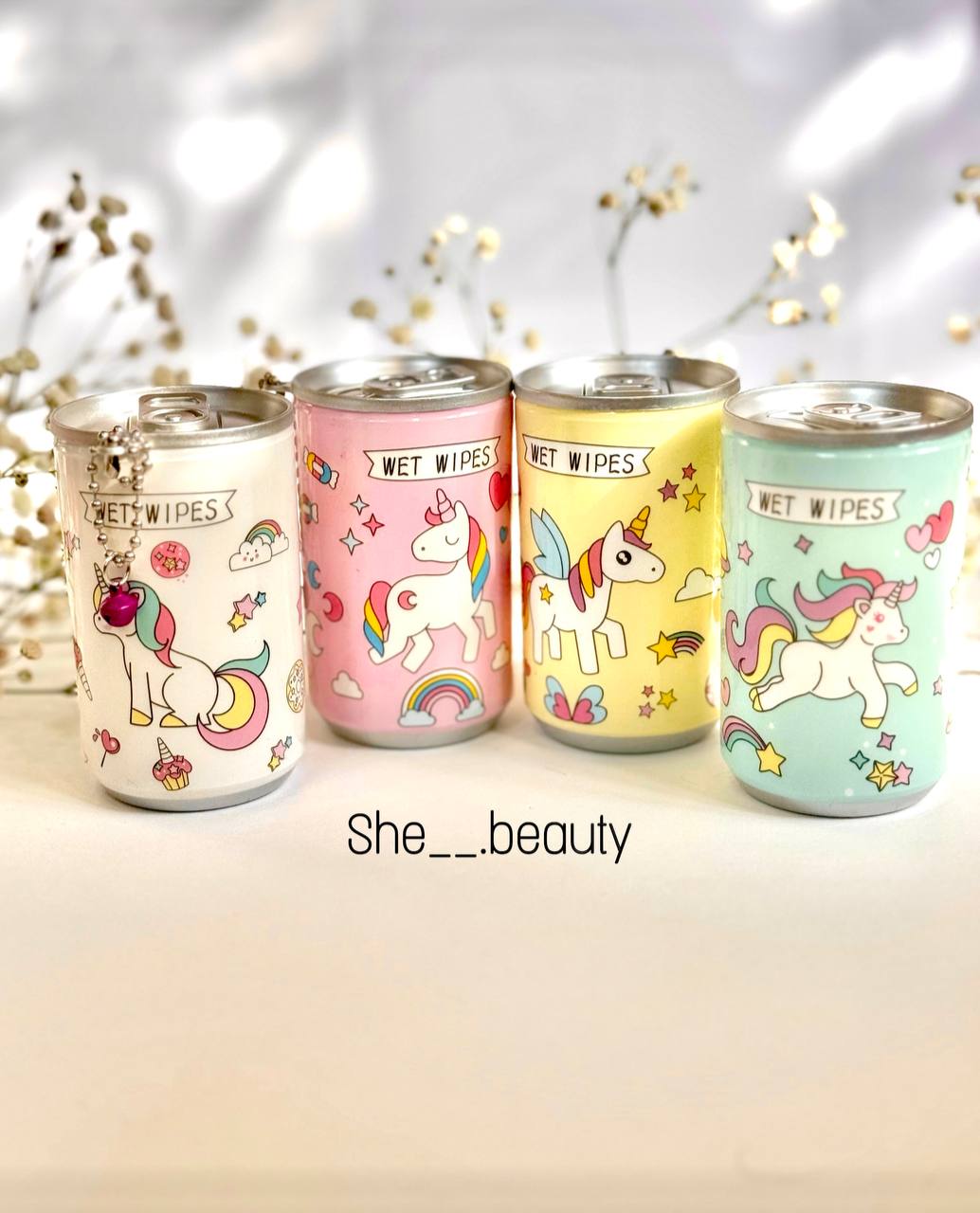 دستمال مرطوب فانتزی قوطی یونیکورن