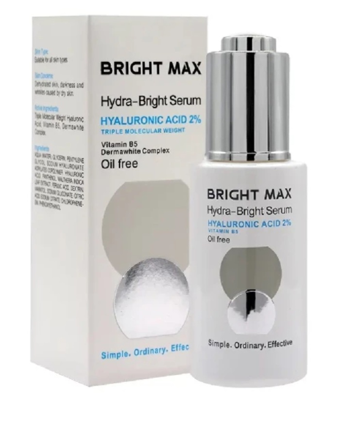 سرم پوست برایت مکس مدل HYALURONIC ACID 2% حجم 30 میلی لیتر
