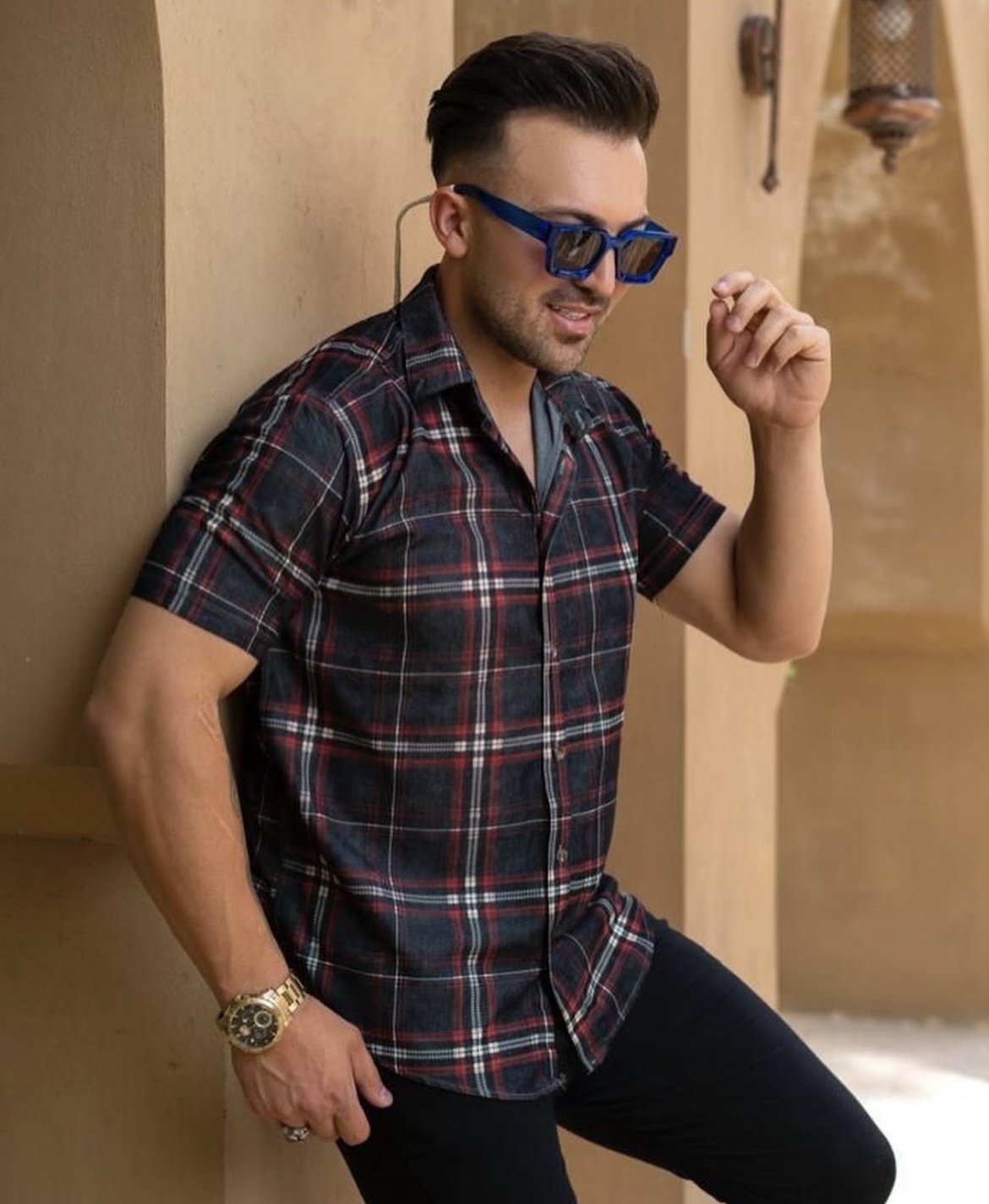 پیراهن آستین کوتاه پارچه دِنیم