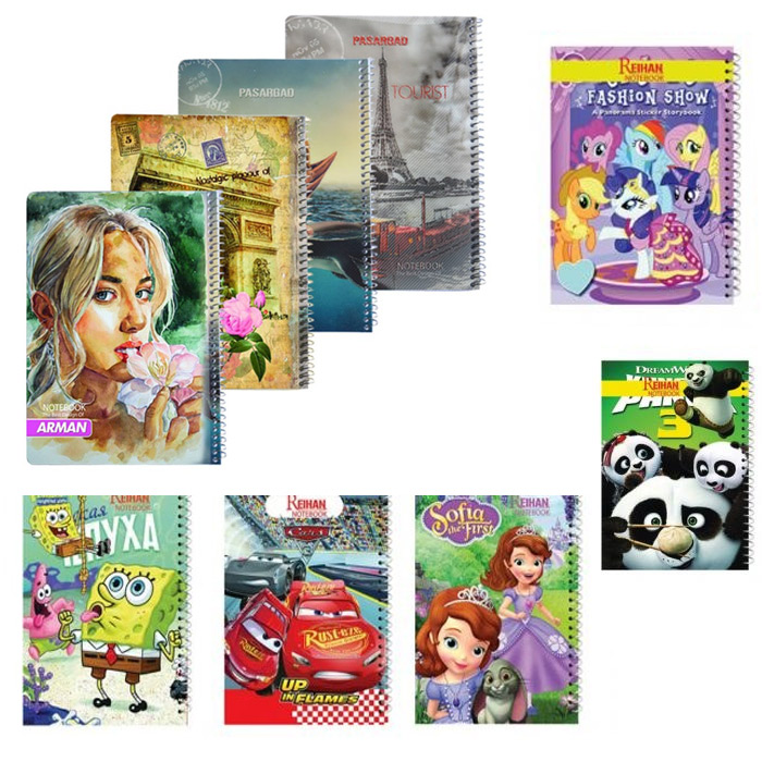 دفتر 50 برگ طلقی فنری