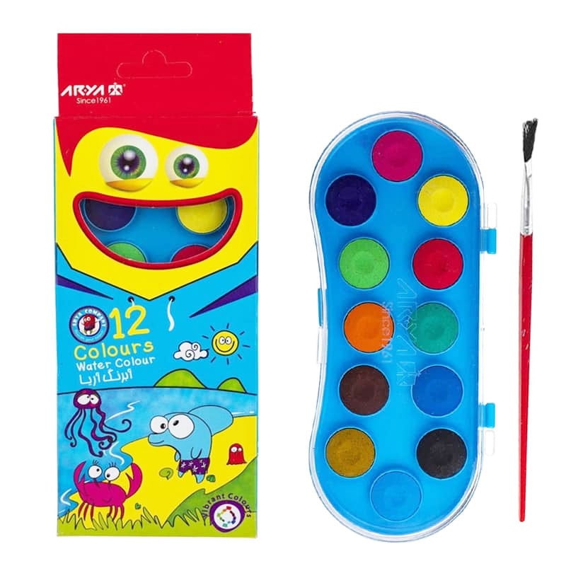 آبرنگ 12 رنگ آریا